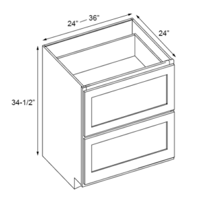 2 Drawer Base Cabinet