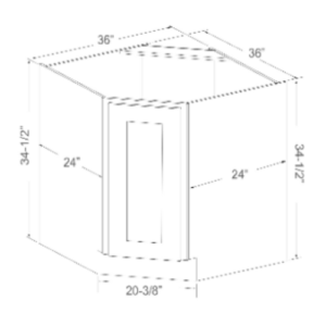 Base Diagonal Corner/Sink